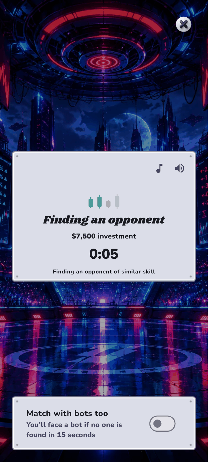 Waiting for an opponent